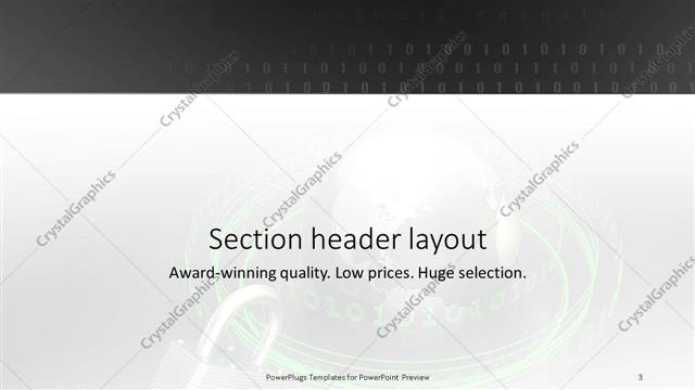 Section Header presentation slide layout