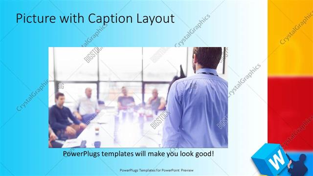 Picture with Caption presentation slide layout