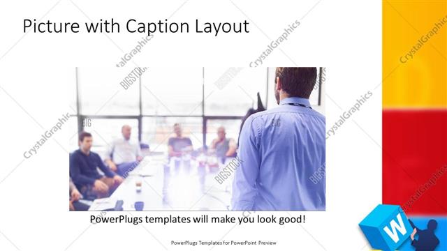 Picture with Caption presentation slide layout