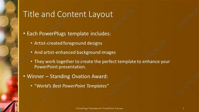Title and Content presentation slide layout
