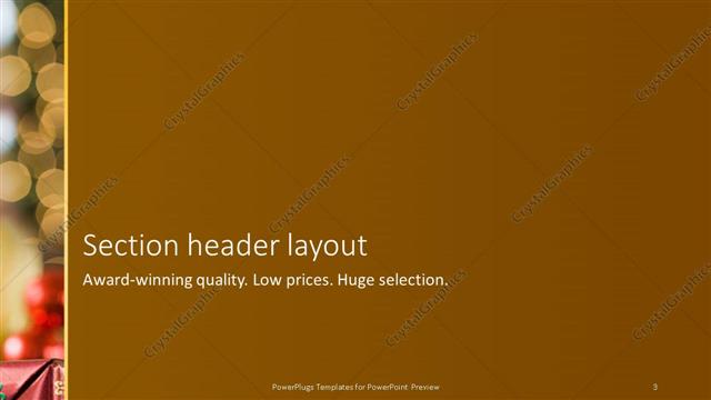 Section Header presentation slide layout