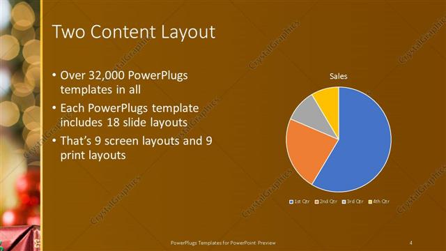 Two Content presentation slide layout