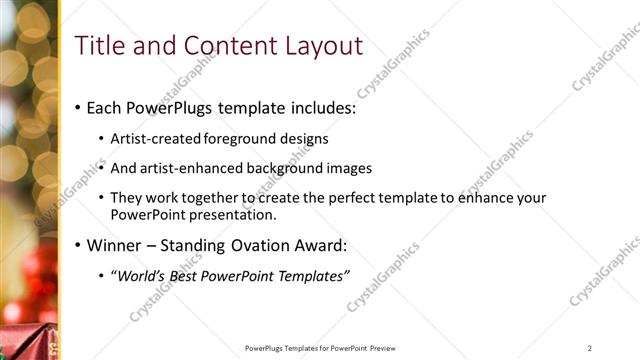Title and Content presentation slide layout