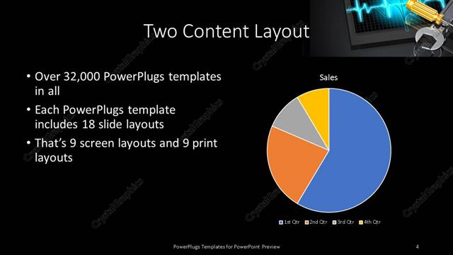 Two Content presentation slide layout