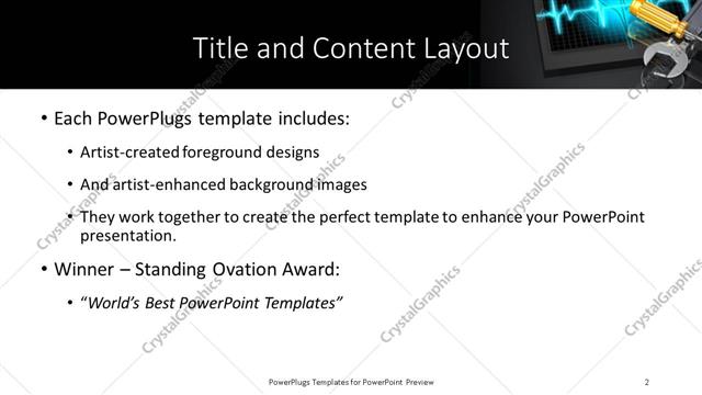 Title and Content presentation slide layout