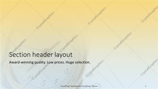 Section Header presentation slide layout