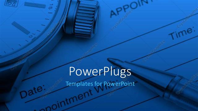  Presentation with important - A wrist watch and a pen on an appointment paper