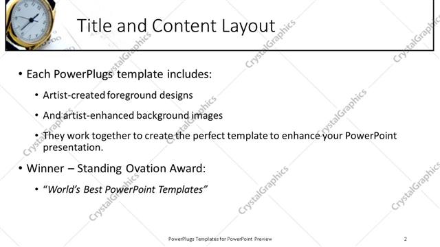 Title and Content presentation slide layout
