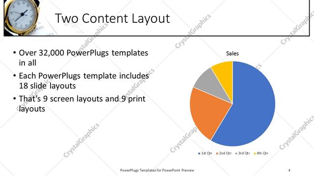Two Content presentation slide layout