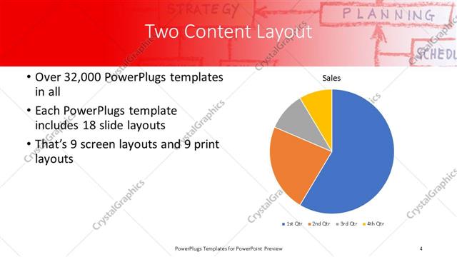 Two Content presentation slide layout