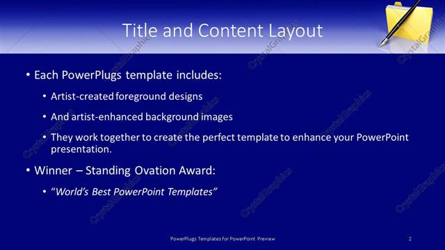 Title and Content presentation slide layout