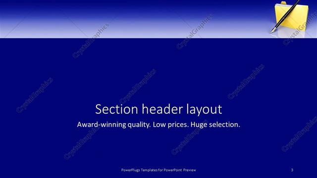 Section Header presentation slide layout