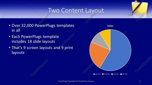 Two Content presentation slide layout