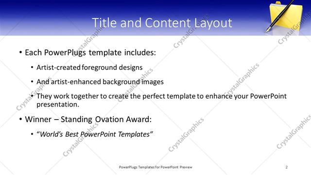 Title and Content presentation slide layout