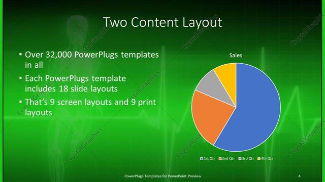 Two Content presentation slide layout