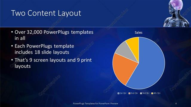 Two Content presentation slide layout