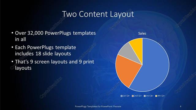Two Content presentation slide layout