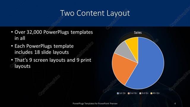 Two Content presentation slide layout
