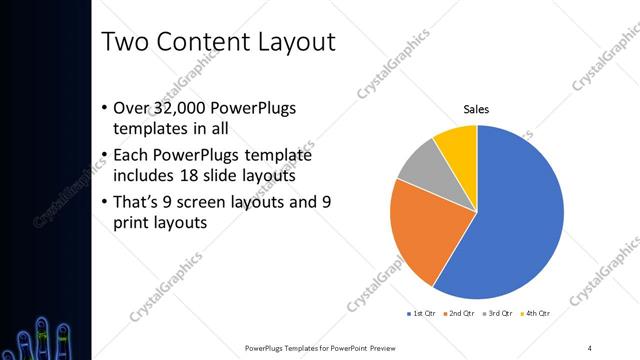 Two Content presentation slide layout