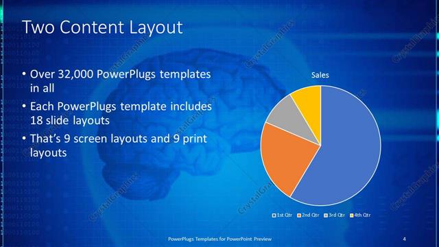 Two Content presentation slide layout