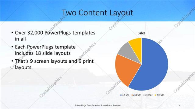 Two Content presentation slide layout