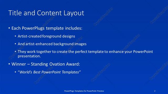 Title and Content presentation slide layout