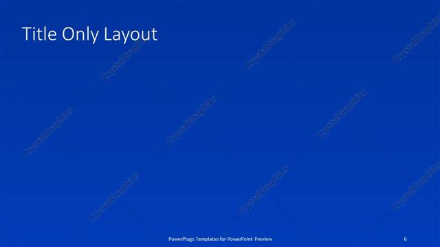 Title Only presentation slide layout