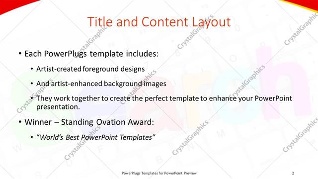 Title and Content presentation slide layout