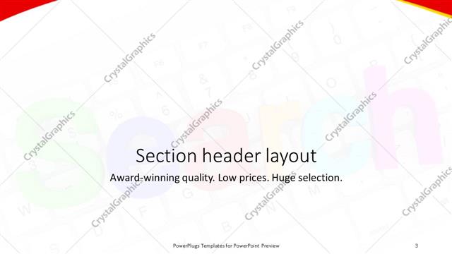 Section Header presentation slide layout