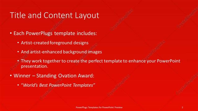 Title and Content presentation slide layout