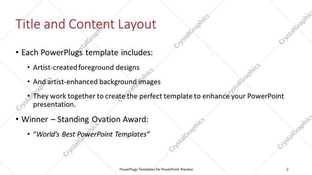 Title and Content presentation slide layout