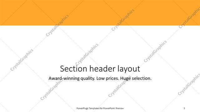 Section Header presentation slide layout