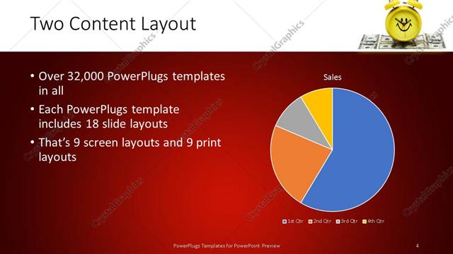 Two Content presentation slide layout