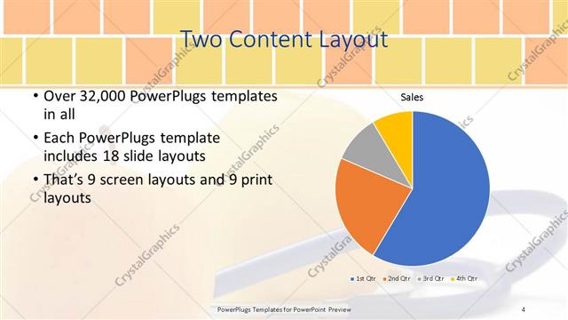 Two Content presentation slide layout