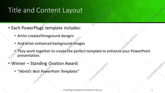 Title and Content presentation slide layout