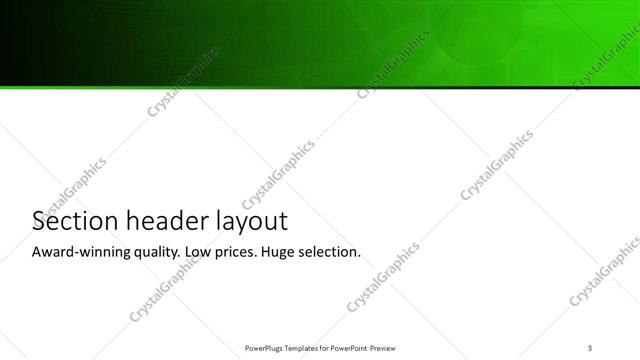 Section Header presentation slide layout