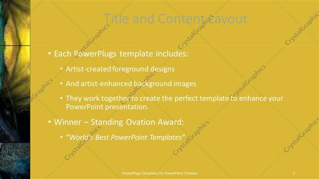 Title and Content presentation slide layout