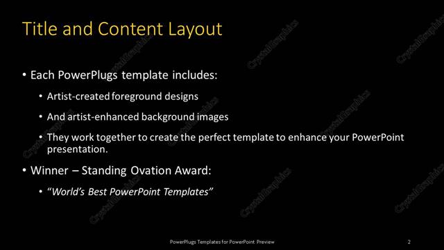 Title and Content presentation slide layout