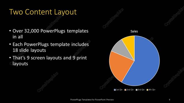 Two Content presentation slide layout