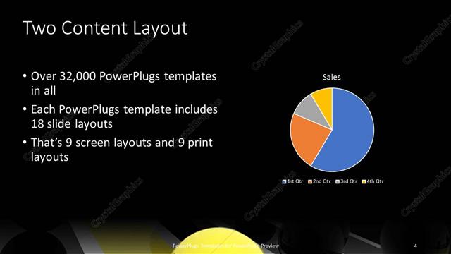 Two Content presentation slide layout