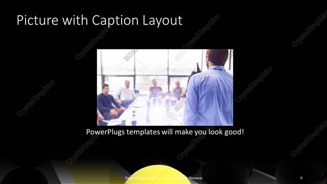 Picture with Caption presentation slide layout