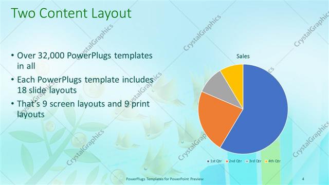 Two Content presentation slide layout