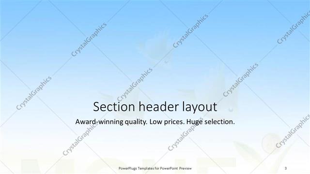 Section Header presentation slide layout