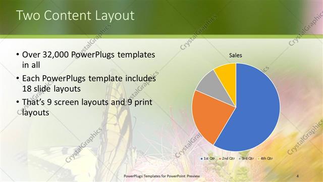 Two Content presentation slide layout