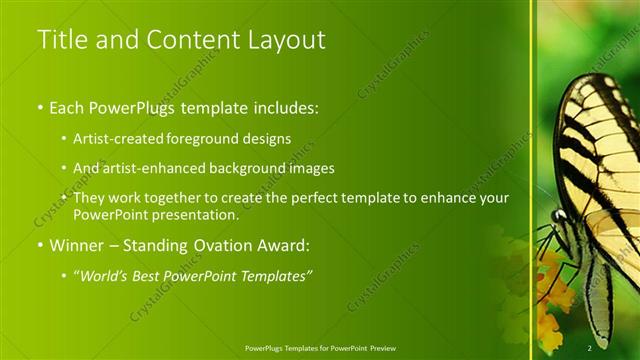 Title and Content presentation slide layout