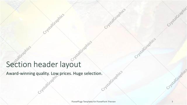 Section Header presentation slide layout