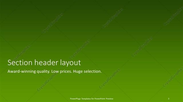 Section Header presentation slide layout