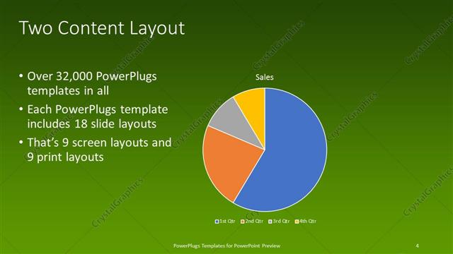 Two Content presentation slide layout