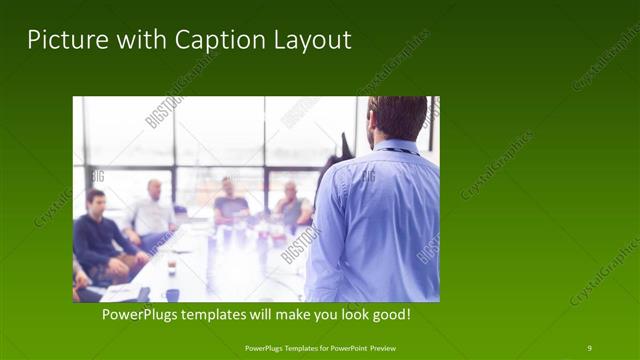 Picture with Caption presentation slide layout