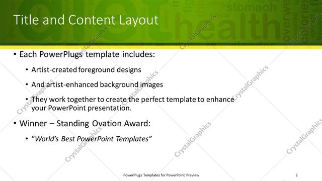 Title and Content presentation slide layout